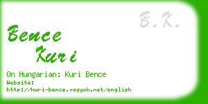 bence kuri business card